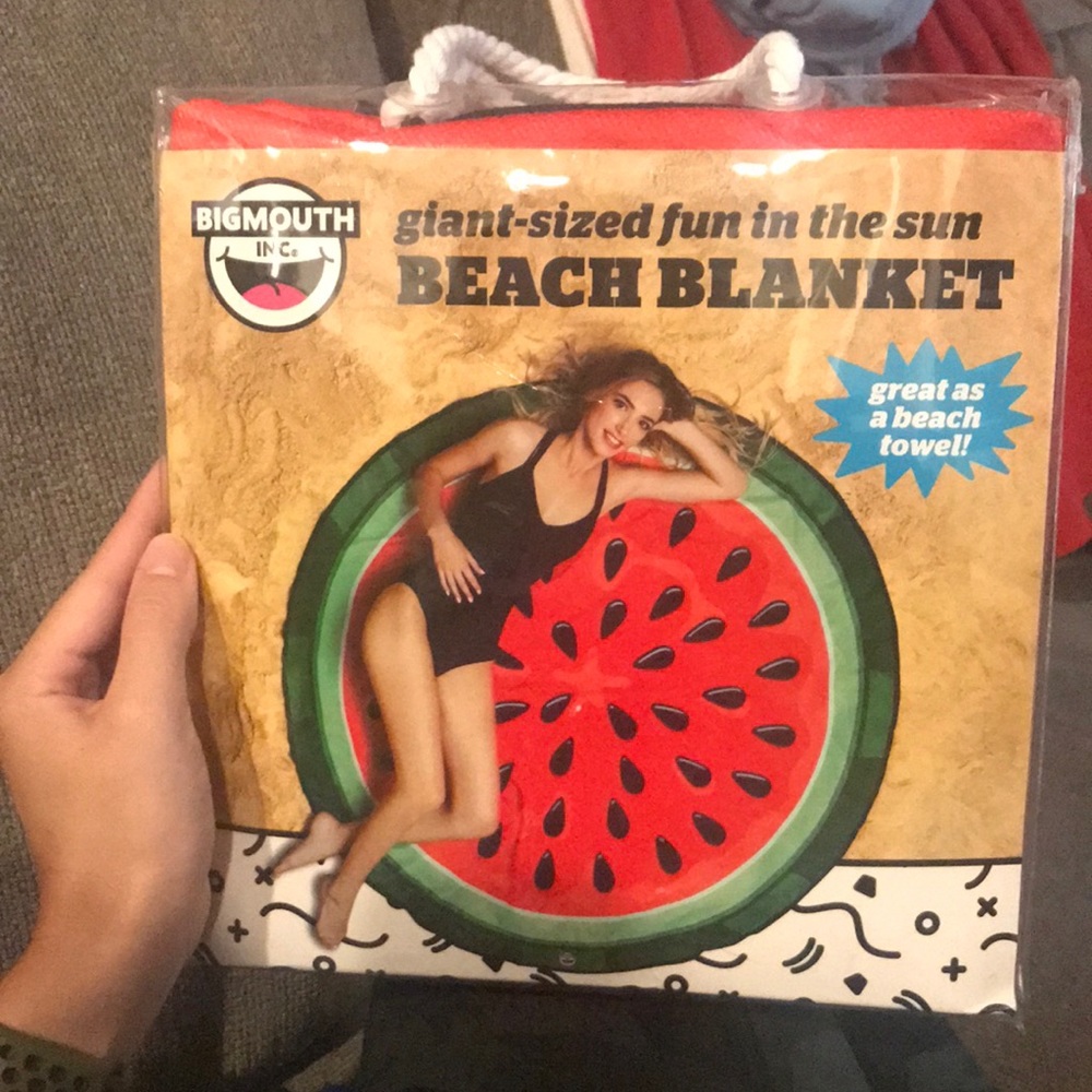 5x5 watermelon beach towel